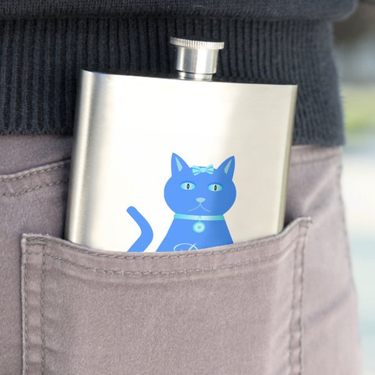 Cute Blue Baby Cat Custom Dad to be Flacon (Voorbeeld)