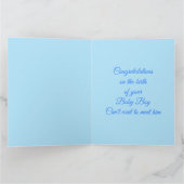 Cute Blue Baby Cat Custom Gefeliciteerd Kaart (Binnen)