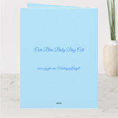 Cute Blue Baby Cat Custom Gefeliciteerd Kaart (Achterkant)