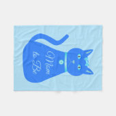 Cute Blue Baby Cat Custom Ma Fleece Deken (Voorkant (Horizontaal))