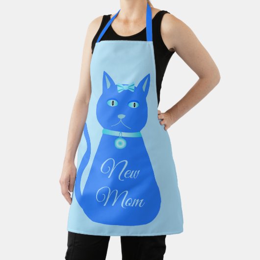 Cute Blue Baby Cat Custom New Mama Schort (Insitu)