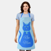 Cute Blue Baby Cat Custom New Mama Schort (Gedragen)