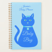 Cute Blue Baby Cat Custom Pregnancy Planner (Voorkant)