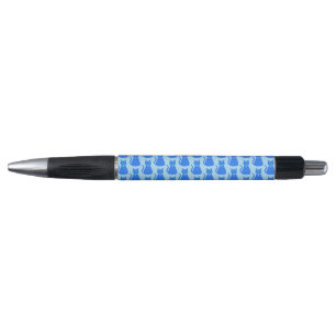 Cute Blue Baby Cat Pattered Pen