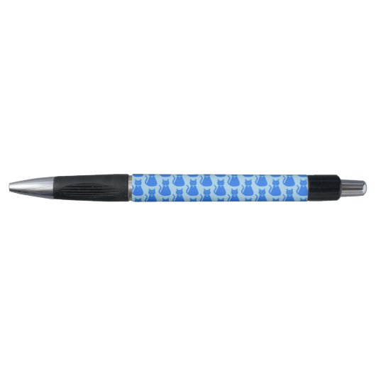 Cute Blue Baby Cat Pattered Pen (Voorkant)