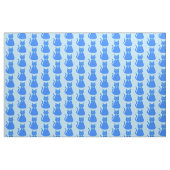 Cute Blue Baby Cat Pattered Stof (Fat Quarter)