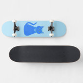 Cute Blue Baby Cat Persoonlijk Skateboard (Horizontaal)