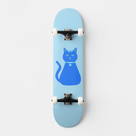 Cute Blue Baby Cat Persoonlijk Skateboard (Voorkant)