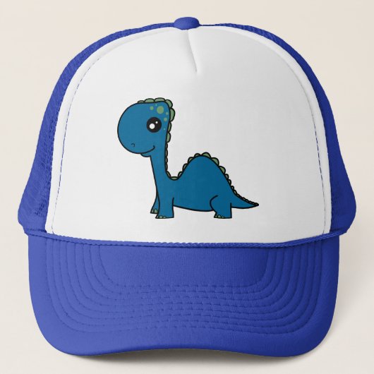 Cute Blue Baby Dinosaur Trucker Pet (Voorkant)