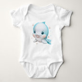 Cute Blue Baby Dolphin Romper (Voorkant)