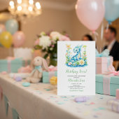 Cute Blue Baby Dragon “Hatching Soon” Baby Shower  Kaart