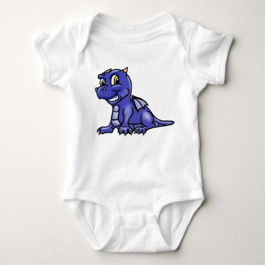 Cute Blue Baby Dragon Romper (Voorkant)