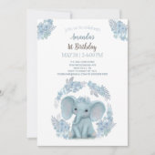 Cute blue Baby Elephant Kaart (Voorkant)