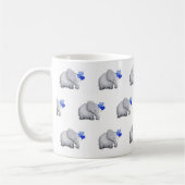 Cute Blue Baby Elephants Pattern Nursery Koffiemok (Links)