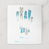 Cute Blue Baby Illustration Baby shower Plaatskaartje (Buitenkant ongevouwen)