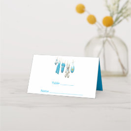 Cute Blue Baby Illustration Baby shower Plaatskaartje