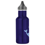 Cute Blue Baby Narwhal Custom Name Waterfles (Links)
