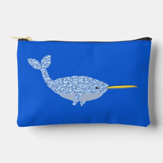 Cute Blue Baby Narwhal Etui (Voorkant)