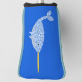Cute Blue Baby Narwhal Golfheadcover (Draai 90)