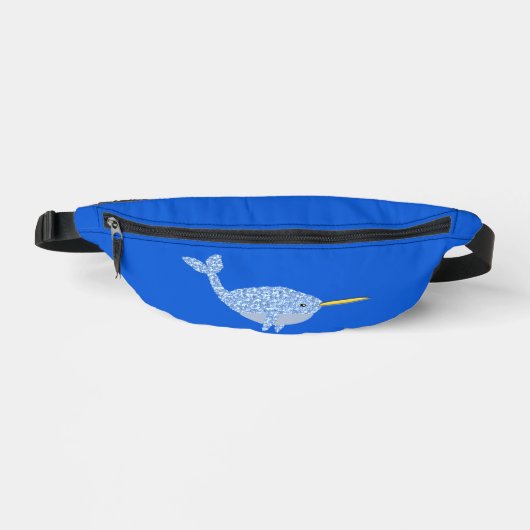 Cute Blue Baby Narwhal Heuptasje (Voorkant)