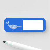 Cute Blue Baby Narwhal Naamplaatje (In situ)