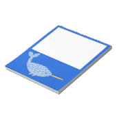 Cute Blue Baby Narwhal Notitieblok (Linkerzijde)