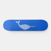 Cute Blue Baby Narwhal Persoonlijk Skateboard (Horizontaal)