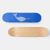 Cute Blue Baby Narwhal Persoonlijk Skateboard (Horizontaal)