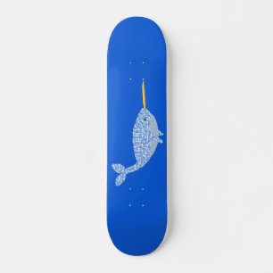 Cute Blue Baby Narwhal Persoonlijk Skateboard