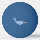 Cute Blue Baby Narwhal Pingpongbal (Achterkant)