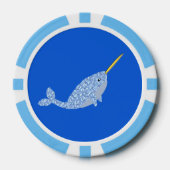 Cute Blue Baby Narwhal Poker Chips (Voorkant)