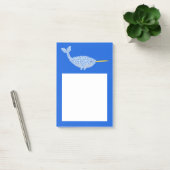 Cute Blue Baby Narwhal Post-it® Notes (Kantoor)