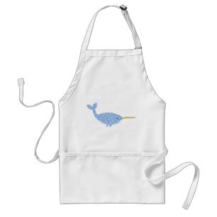 Cute Blue Baby Narwhal Standaard Schort