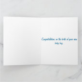 Cute Blue Baby Owl Custom Kaart (Binnen)