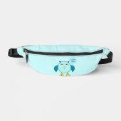 Cute Blue Baby Owl Heuptasje (Voorkant)
