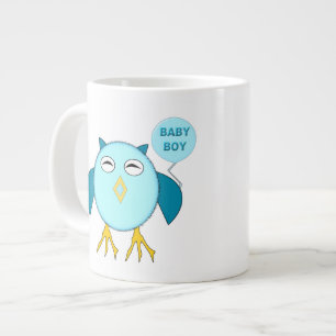 Cute Blue Baby Owl Mok
