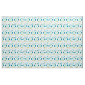 Cute Blue Baby Owl Patterned Fabric Stof (Yard (91,4 cm))