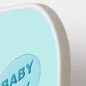 Cute Blue Baby Owl Pickleball Paddle (Links Detail)