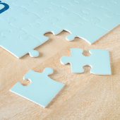 Cute Blue Baby Owl Puzzle Legpuzzel (Zijkant)