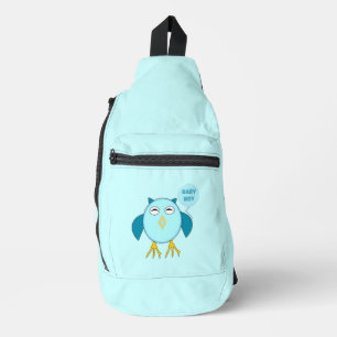 Cute Blue Baby Owl Sling Bag
