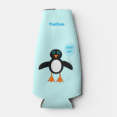 Cute Blue Baby Penguin Bottle Cooler (Voorkant)