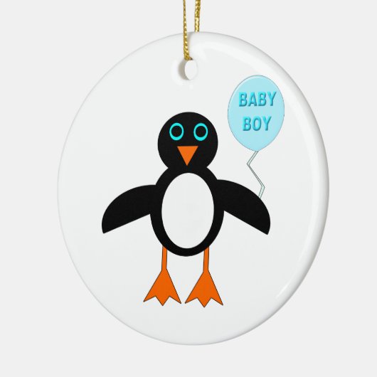Cute Blue Baby Penguin Ornament (Links)