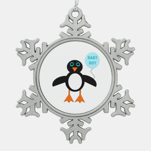 Cute Blue Baby Penguin Ornament (Voorkant)