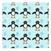 Cute Blue Baby Penguin Personalized Kubus (Rechts)