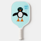 Cute Blue Baby Penguin Pickleball Paddle (Voorkant)