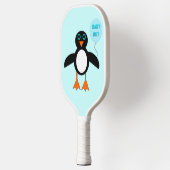 Cute Blue Baby Penguin Pickleball Paddle (Links)