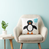 Cute Blue Baby Penguin Pillow Kussen (Stoel)