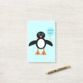 Cute Blue Baby Penguin Post merkt op Pad Post-it® Notes (Op bureau)