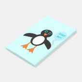 Cute Blue Baby Penguin Post merkt op Pad Post-it® Notes (Schuin)