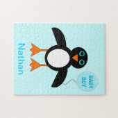 Cute Blue Baby Penguin Puzzle Legpuzzel (Horizontaal)